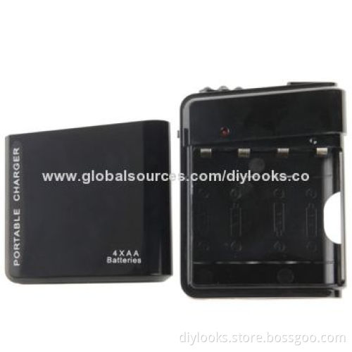 Refurbished AA Batteries Powered 5V 500mA Portable Emergency Mobile Phone Charger for iPhone,Samsung
